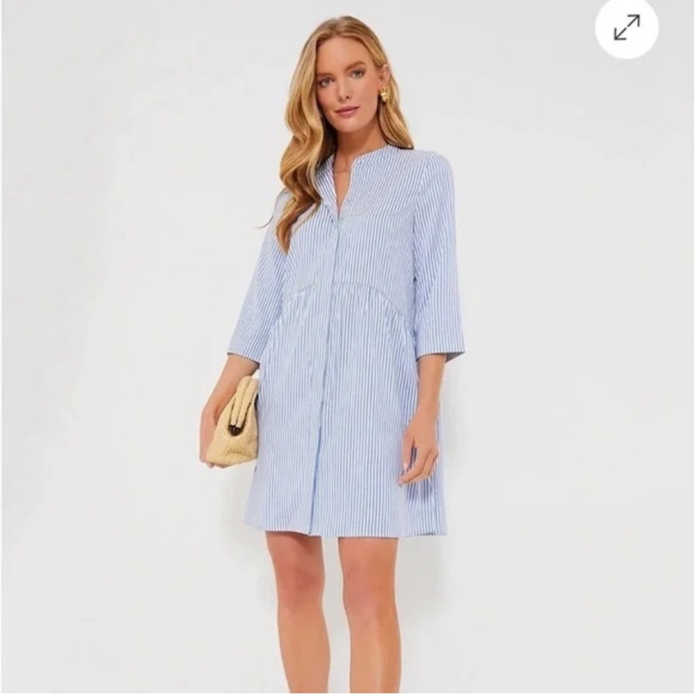 Tuckernuck Blue and White Striped Royal Shirtdress Size XS